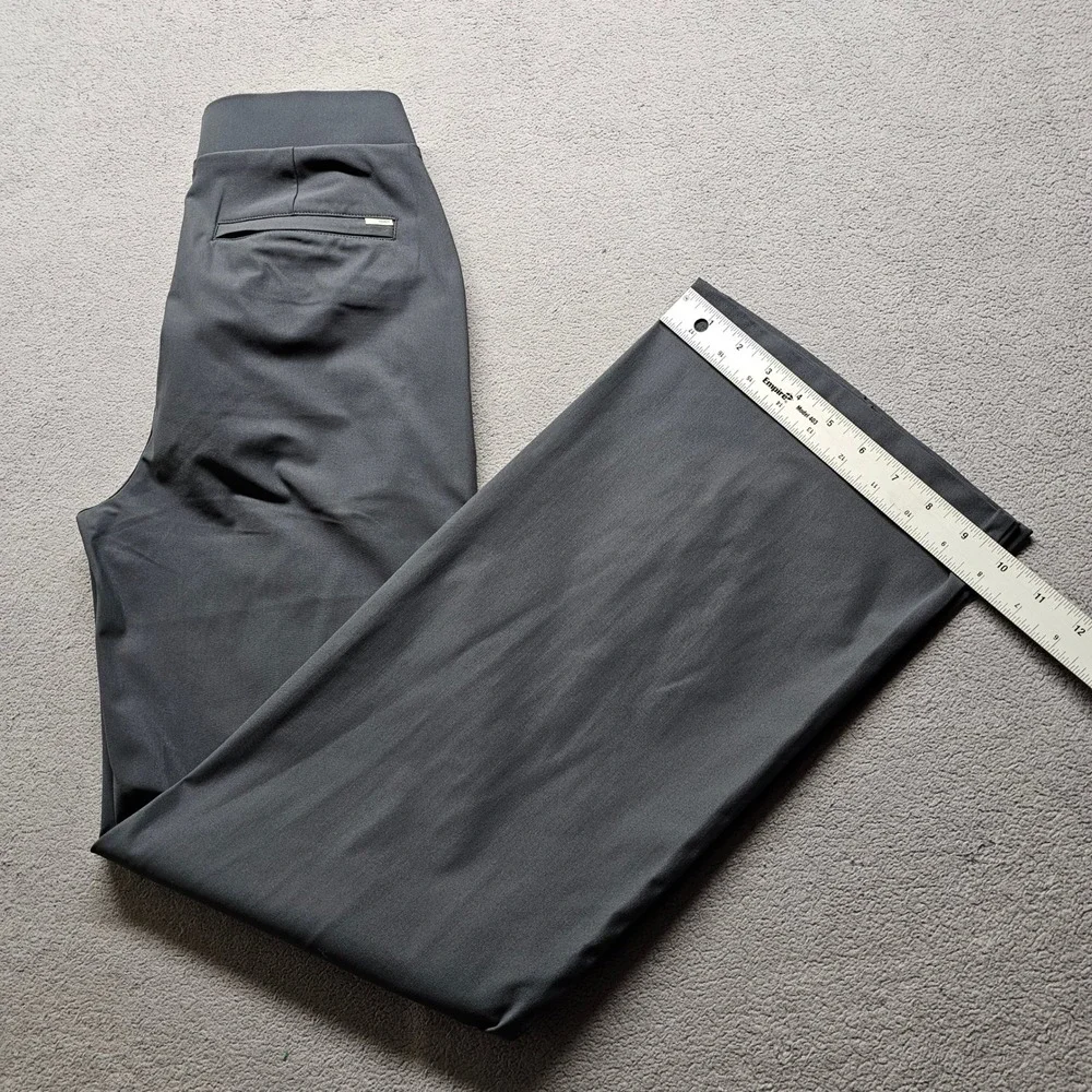 Vuori Wide Leg Pintuck Trousers Womens 6 Charcoal Gray Performance Workwear Pant